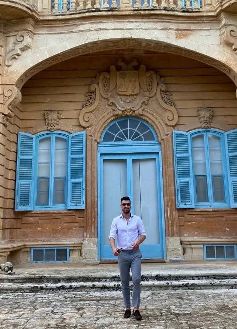 James Hardy, founder of Premier Co-Living, outside a European property